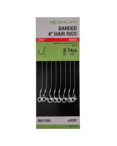 Korum Banded Hair Rigs - 4 Inch - Barbed