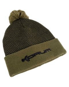 Korum Thermal Black/Olive Beanie Hat