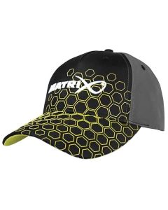 Matrix Hex Print Black Baseball Cap
