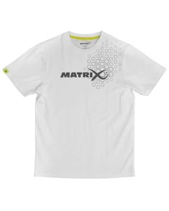 Matrix Hex Print White T-Shirt