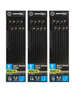 Matrix MXC-3 Eyed Barbless Bait Band Rigs 15cm