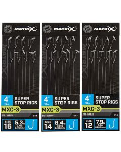 Matrix MXC-3 Eyed Barbless Super Stop Rigs 10cm