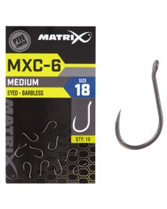Matrix MXC-6 Medium Eyed Barbless Hooks