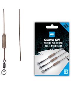 Nash Cling On Leadcore Solid Bag Leader 45lb 35cm