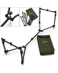 NGT Dynamic Compact Adjustable 3 Rod Pod Inc Buzz Bars with Case