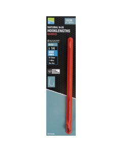 Preston Natural N-20 Hooklengths Barbed 15cm