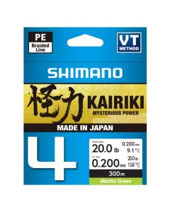 Shimano Kairiki 4 Braided Line 300m - Mantis Green