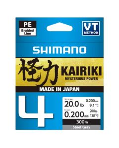 Shimano Kairiki 4 Braided Line 300m - Steel Gray