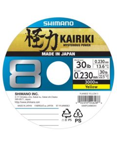 Shimano Kairiki 8 Braided Line 3000m - Yellow