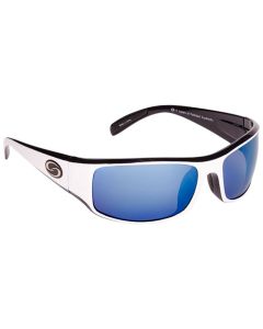 Strike King S11 Optics Okeechobee Shiny White Black Two Tone Frame Multi Layer White Blue Mirror Gray Base Lens