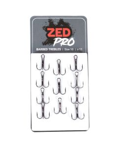 Pike Pro ZedPro Treble Barbed Hooks