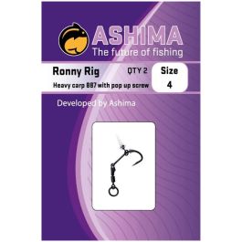 Ashima 887 Heavy Carp Fishing Ronny Rig With Pop Up Screw