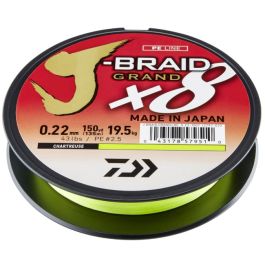 Daiwa J-Braid Grand X8 Braided Line Chartreuse 135m