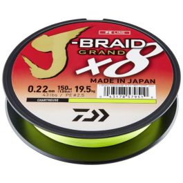 Daiwa J-Braid Grand X8 Braided Line Chartreuse 270m