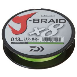Daiwa J-Braid X8 Braided Line Chartreuse 150m
