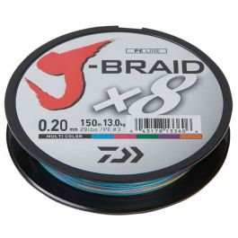 Daiwa J-Braid X8 Braided Line Multi Colour 150m