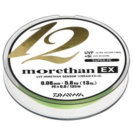 Daiwa Morethan 12 Braid EX+Si Lime Green 135m