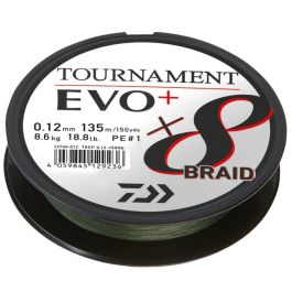 Daiwa Tournament X8 EVO+ Braided Line Dark Green 135m
