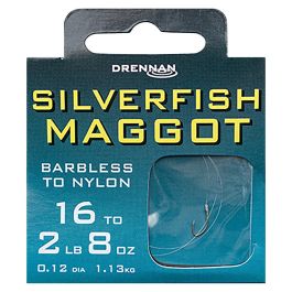 Drennan Silverfish Maggot Barbless Hooks To Nylon
