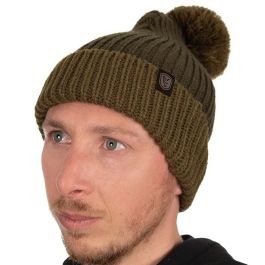 Fox Heavy Knit Olive Bobble Hat