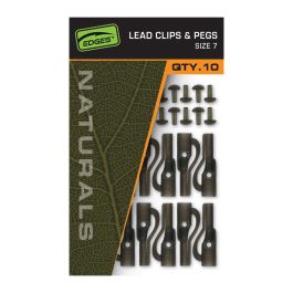 Fox Edges Naturals Lead Clips & Pegs - Size 7