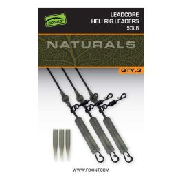 Fox Edges Naturals Leadcore Heli Rig Leaders 50lb