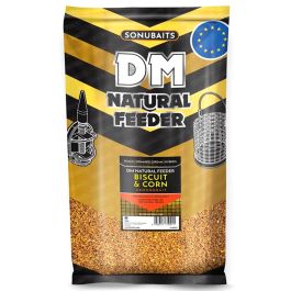 Sonubaits DM Natural Feeder Groundbait Biscuit & Corn 1kg