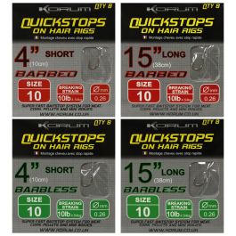 Korum Quickstops on Hair Rigs