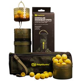 RidgeMonkey Modular Hookbait Pots Inc Camo Case