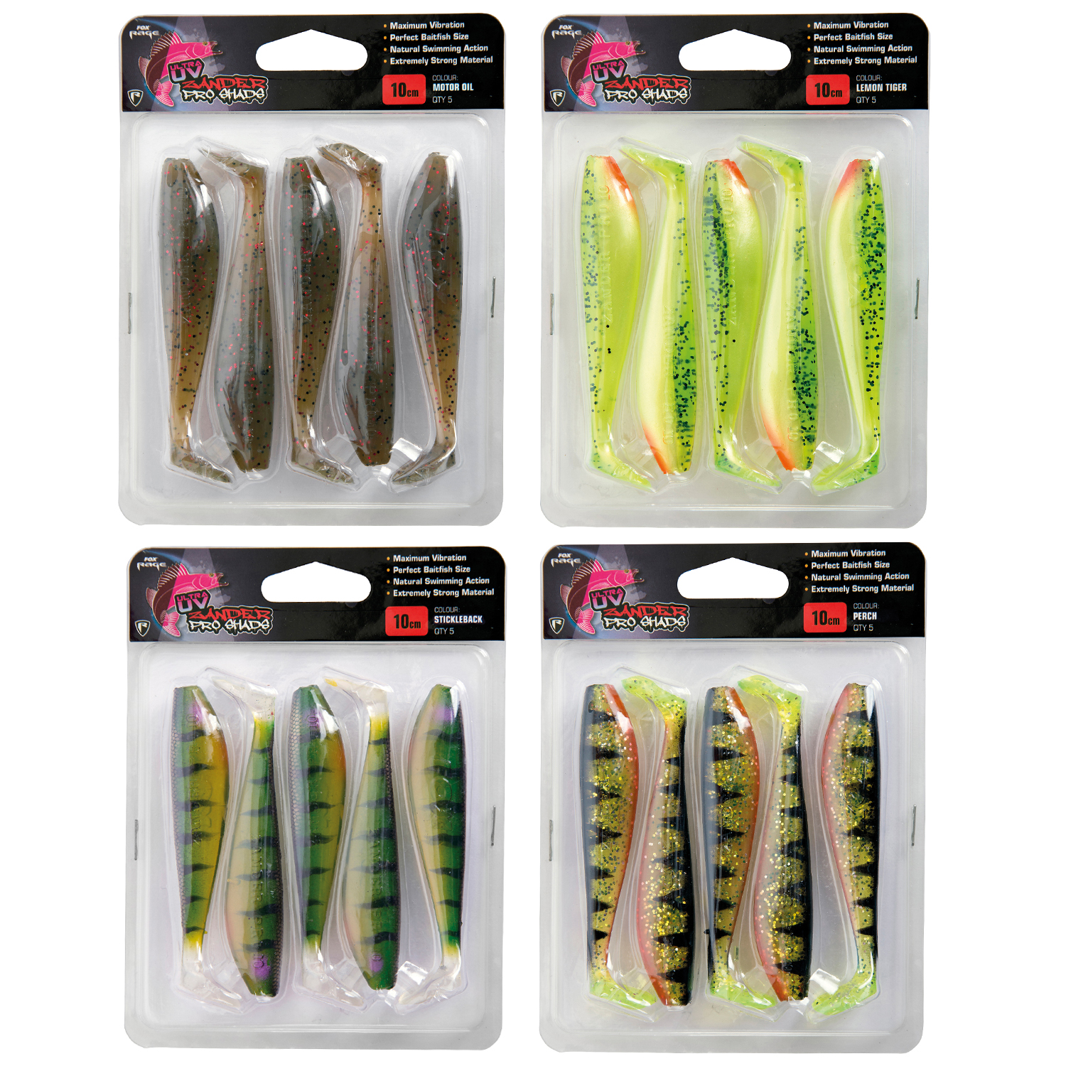Fox Rage Zander Pro Ultra UV Lures 10cm