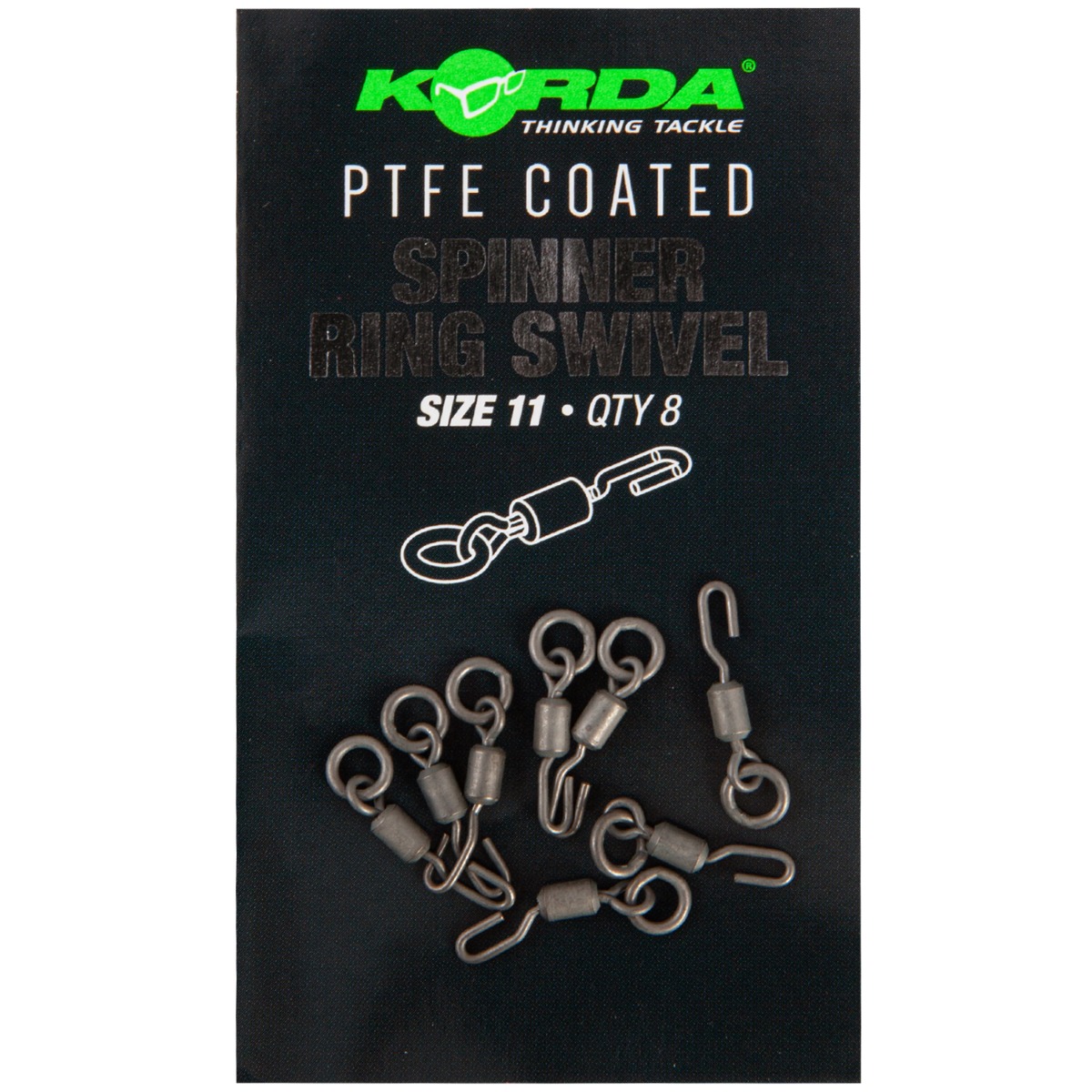 Korda PTFE Coated Spinner Ring Swivel